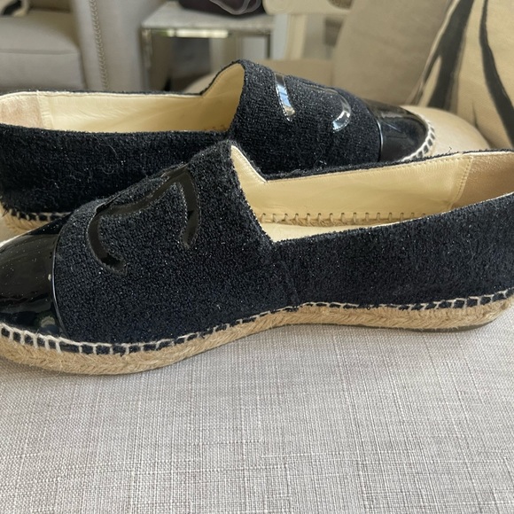 Authentic Chanel espadrilles flat shoes slip-ons - Picture 8 of 11